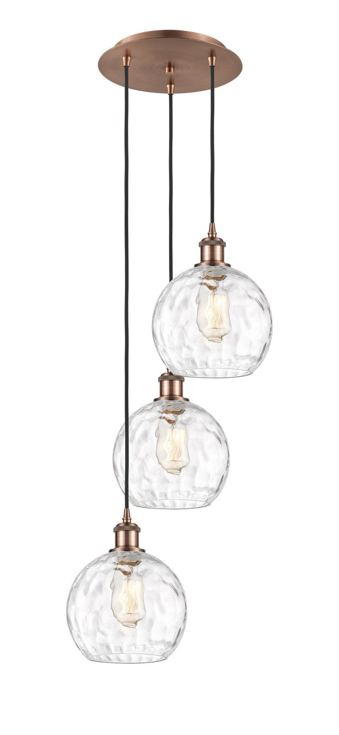 Innovations 113B-3P-AC-G1215-8 Three Light Pendant, Antique Copper
