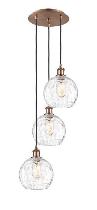 Innovations 113B-3P-AC-G1215-8 Three Light Pendant, Antique Copper