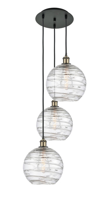 Innovations 113B-3P-BAB-G1213-10 Three Light Pendant, Black Antique Brass