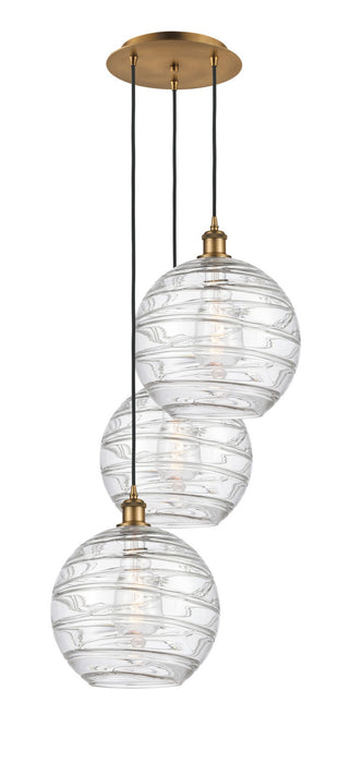 Innovations 113B-3P-BB-G1213-12 Three Light Pendant, Brushed Brass