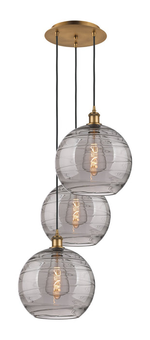 Innovations 113B-3P-BB-G1213-12SM Three Light Pendant, Brushed Brass