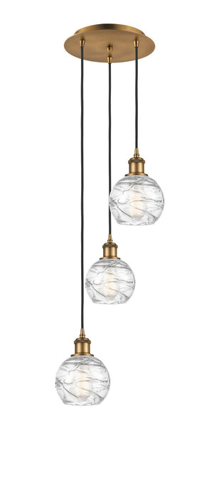Innovations 113B-3P-BB-G1213-6 Three Light Pendant, Brushed Brass