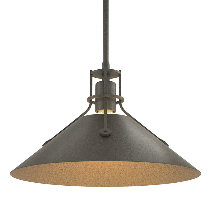 Hubbardton Forge 134550-SKT-MULT-20-14 One Light Pendant, Natural Iron