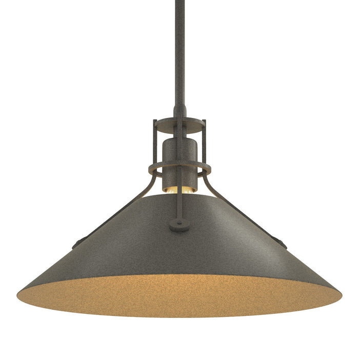 Hubbardton Forge 134550-SKT-MULT-20-20 One Light Pendant, Natural Iron