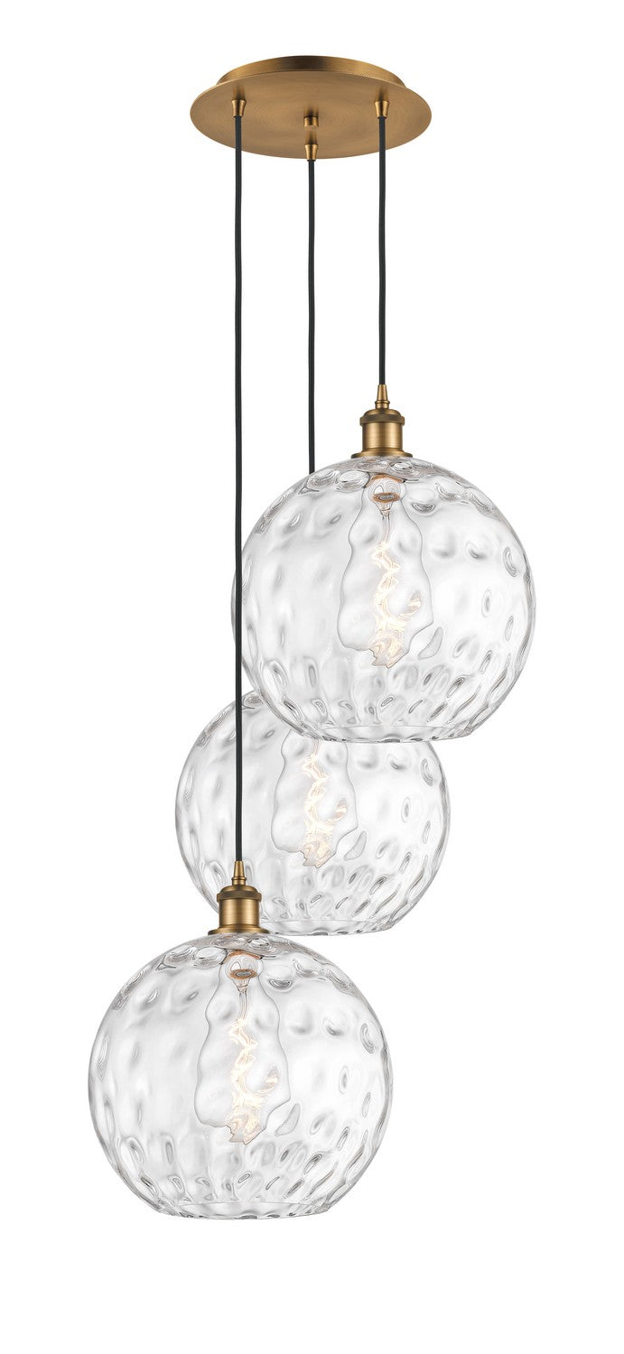 Innovations 113B-3P-BB-G1215-12 Three Light Pendant, Brushed Brass