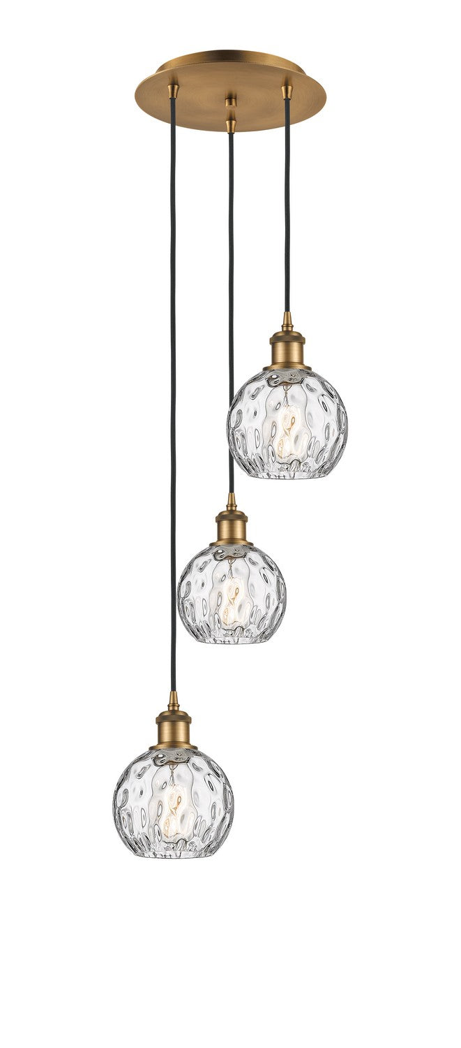Innovations 113B-3P-BB-G1215-6 Three Light Pendant, Brushed Brass
