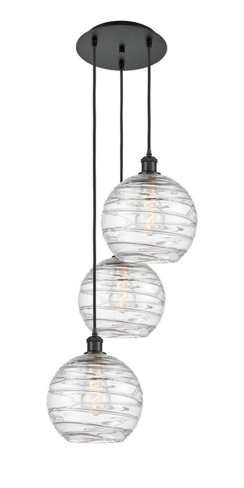 Innovations 113B-3P-BK-G1213-10 Three Light Pendant, Matte Black