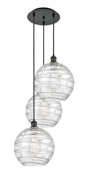 Innovations 113B-3P-BK-G1213-12 Three Light Pendant, Matte Black