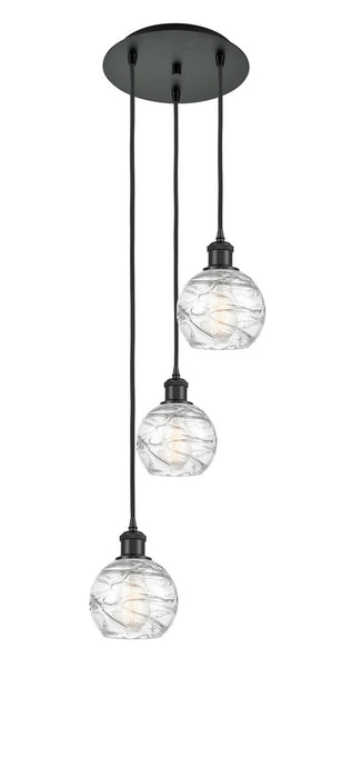 Innovations 113B-3P-BK-G1213-6 Three Light Pendant, Matte Black