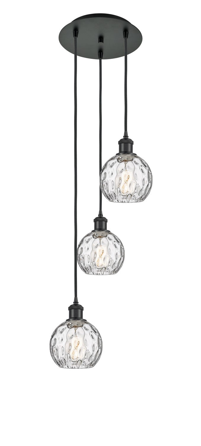 Innovations 113B-3P-BK-G1215-6 Three Light Pendant, Matte Black