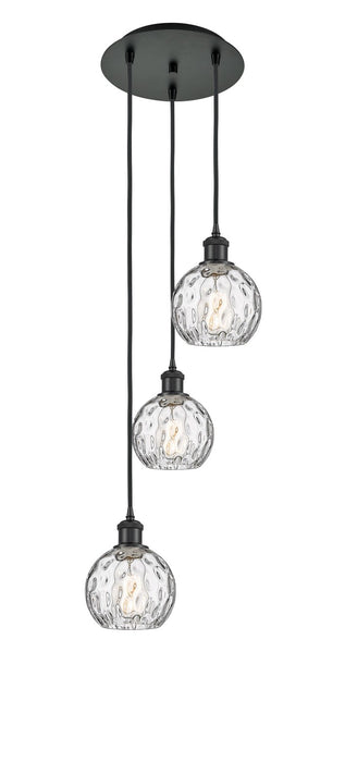 Innovations 113B-3P-BK-G1215-6 Three Light Pendant, Matte Black