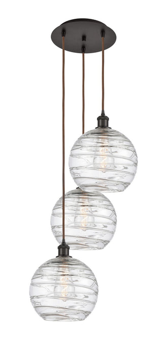 Innovations 113B-3P-OB-G1213-10 Three Light Pendant, Oil Rubbed Bronze