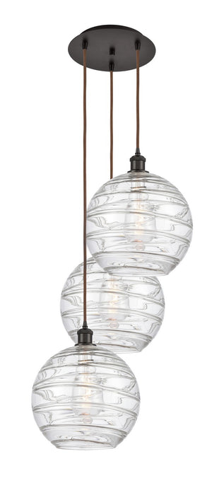 Innovations 113B-3P-OB-G1213-12 Three Light Pendant, Oil Rubbed Bronze