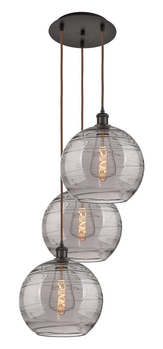 Innovations 113B-3P-OB-G1213-12SM Three Light Pendant, Oil Rubbed Bronze