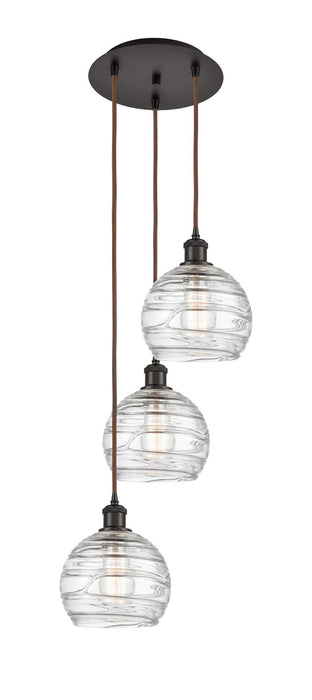 Innovations 113B-3P-OB-G1213-8 Three Light Pendant, Oil Rubbed Bronze
