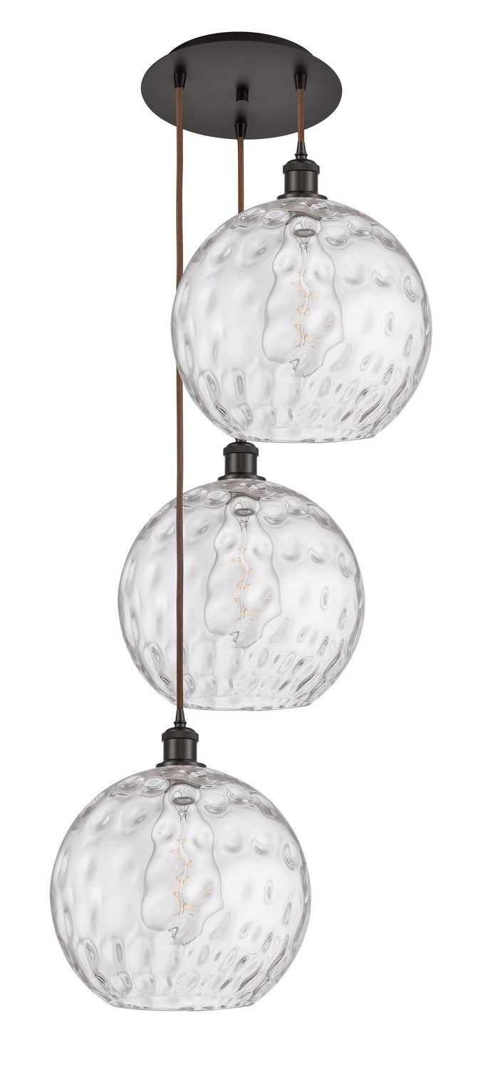 Innovations 113B-3P-OB-G1215-12 Three Light Pendant, Oil Rubbed Bronze