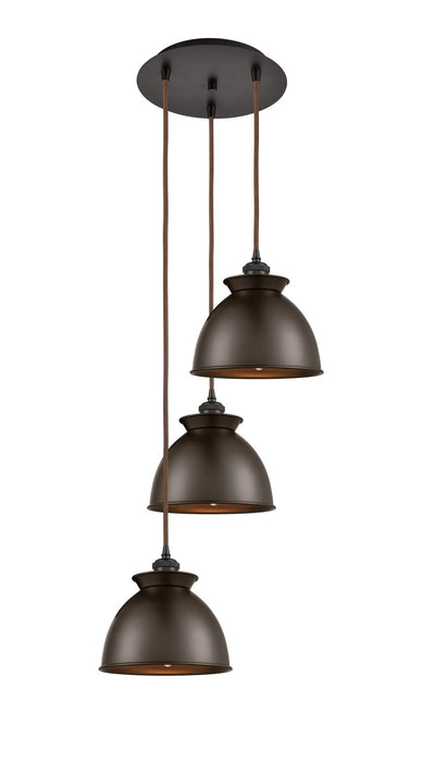 Innovations 113B-3P-OB-M14-OB Three Light Pendant, Oil Rubbed Bronze
