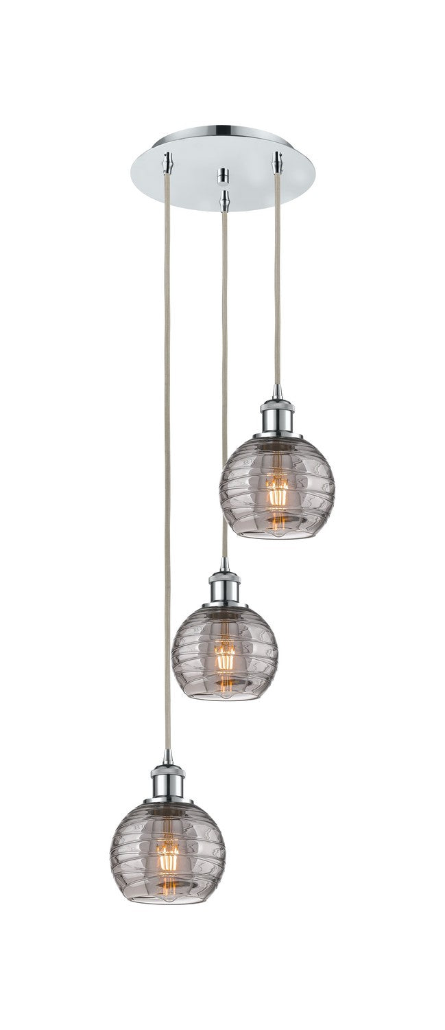 Innovations 113B-3P-PC-G1213-6SM Three Light Pendant, Polished Chrome