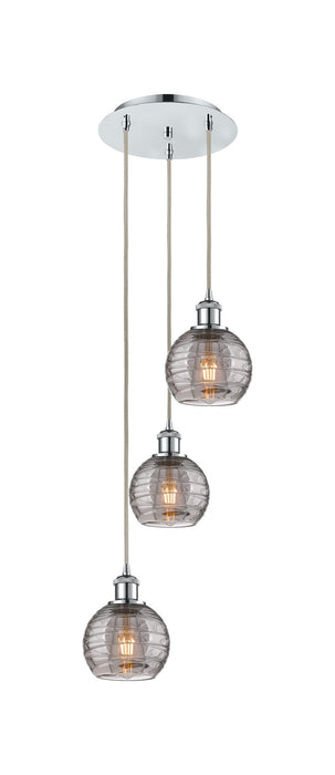 Innovations 113B-3P-PC-G1213-6SM Three Light Pendant, Polished Chrome