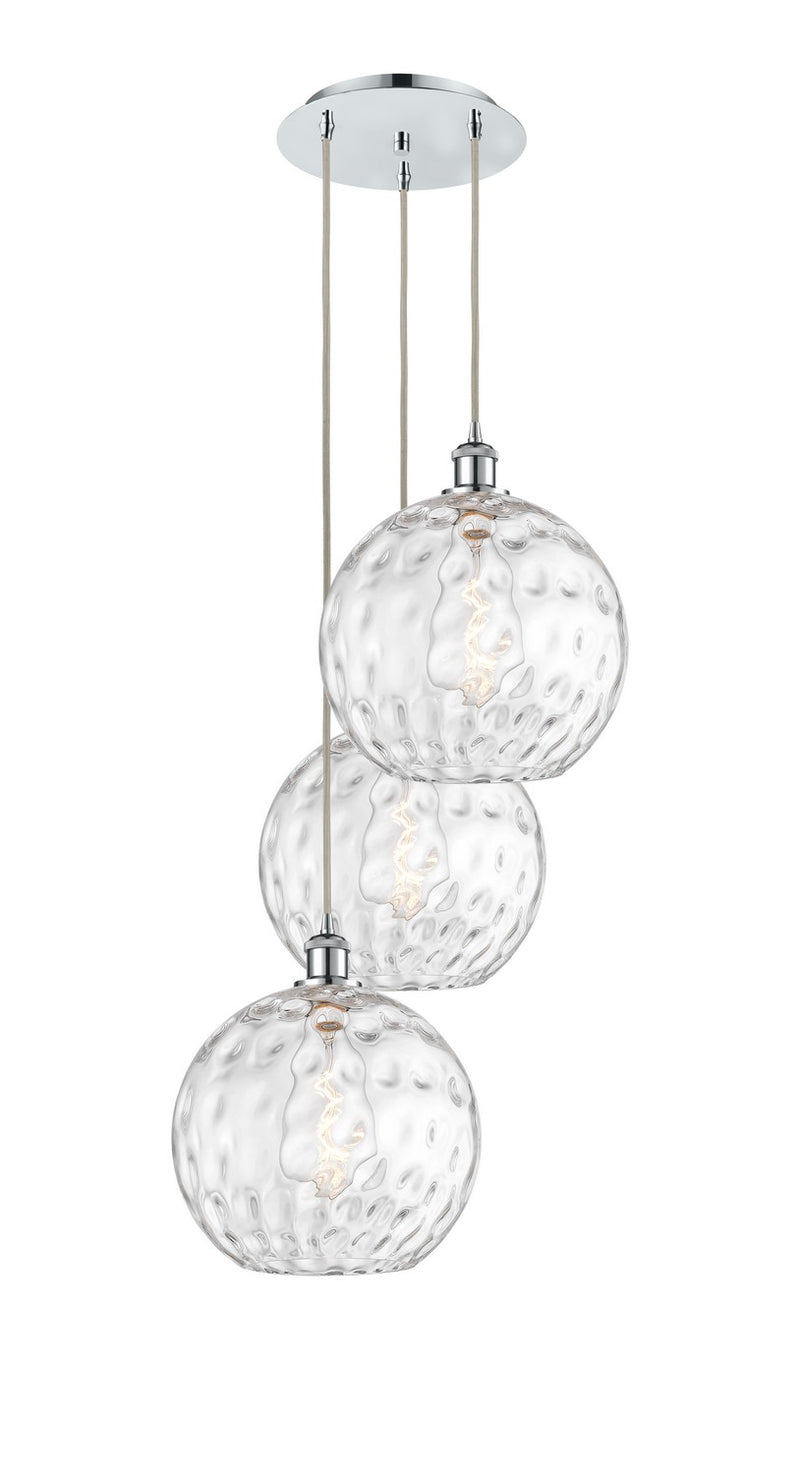 Innovations 113B-3P-PC-G1215-12 Three Light Pendant, Polished Chrome