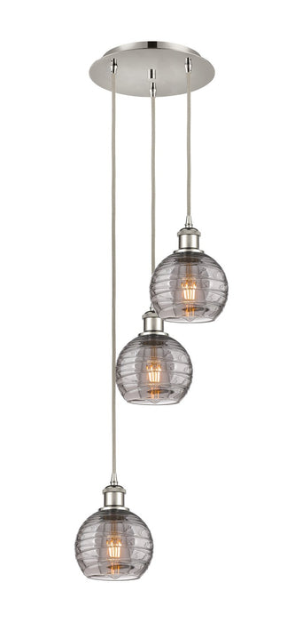 Innovations 113B-3P-PN-G1213-6SM Three Light Pendant, Polished Nickel