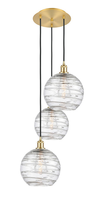 Innovations 113B-3P-SG-G1213-10 Three Light Pendant, Satin Gold