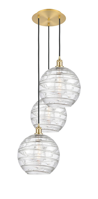 Innovations 113B-3P-SG-G1213-12 Three Light Pendant, Satin Gold