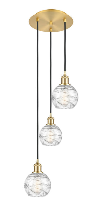 Innovations 113B-3P-SG-G1213-6 Three Light Pendant, Satin Gold