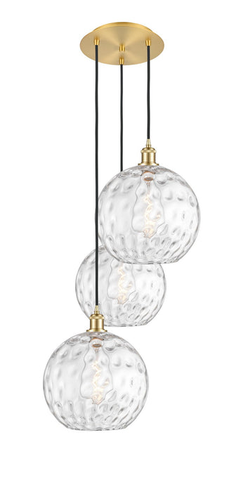 Innovations 113B-3P-SG-G1215-12 Three Light Pendant, Satin Gold