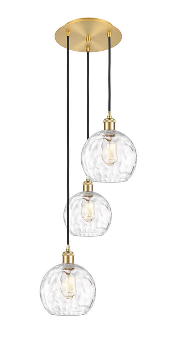 Innovations 113B-3P-SG-G1215-8 Three Light Pendant, Satin Gold