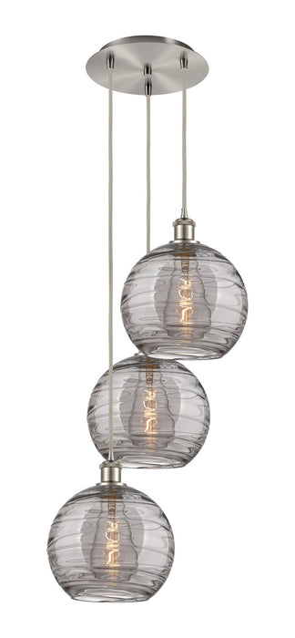 Innovations 113B-3P-SN-G1213-10SM Three Light Pendant, Brushed Satin Nickel