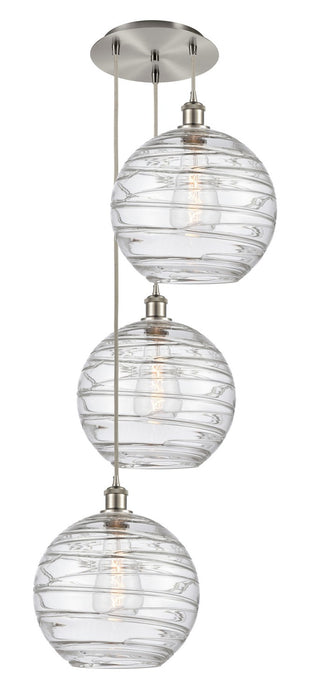 Innovations 113B-3P-SN-G1213-12 Three Light Pendant, Brushed Satin Nickel