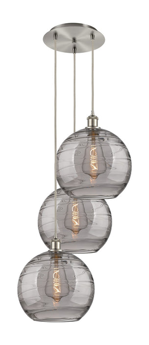 Innovations 113B-3P-SN-G1213-12SM Three Light Pendant, Brushed Satin Nickel