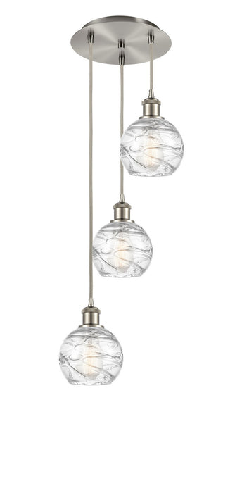 Innovations 113B-3P-SN-G1213-6 Three Light Pendant, Brushed Satin Nickel