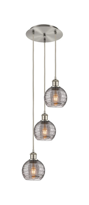 Innovations 113B-3P-SN-G1213-6SM Three Light Pendant, Brushed Satin Nickel