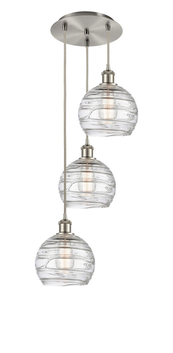 Innovations 113B-3P-SN-G1213-8 Three Light Pendant, Brushed Satin Nickel