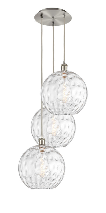 Innovations 113B-3P-SN-G1215-12 Three Light Pendant, Brushed Satin Nickel