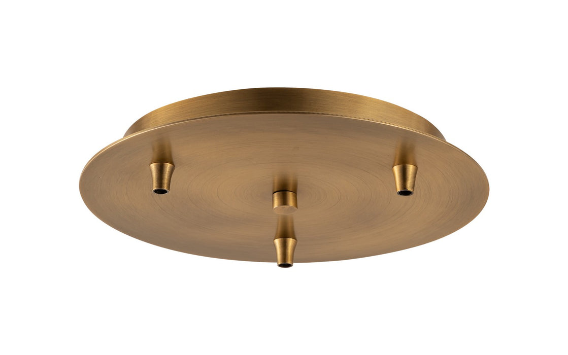 Innovations 113-BB Three Light Multi Port Canopy, Brushed Brass