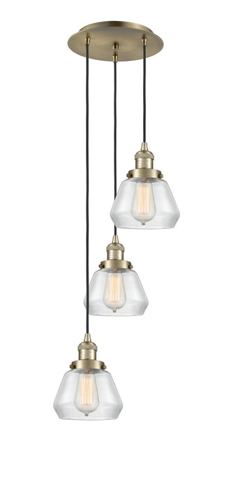 Innovations 113F-3P-AB-G172 Three Light Pendant, Antique Brass