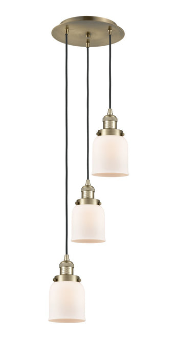 Innovations 113F-3P-AB-G51 Three Light Pendant, Antique Brass