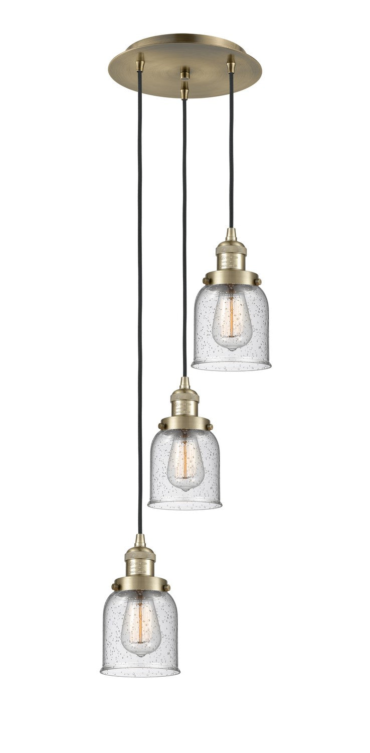 Innovations 113F-3P-AB-G54 Three Light Pendant, Antique Brass