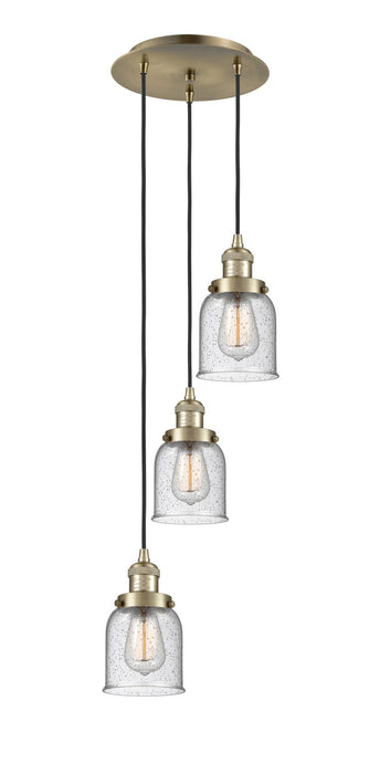 Innovations 113F-3P-AB-G54 Three Light Pendant, Antique Brass