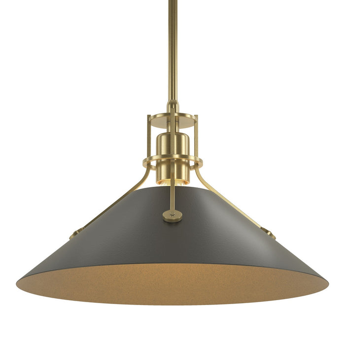 Hubbardton Forge 134550-SKT-MULT-86-10 One Light Pendant, Modern Brass