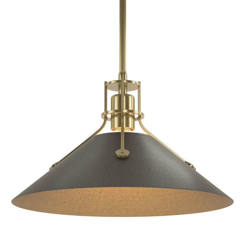 Hubbardton Forge 134550-SKT-MULT-86-14 One Light Pendant, Modern Brass