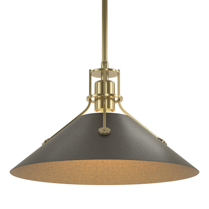 Hubbardton Forge 134550-SKT-MULT-86-14 One Light Pendant, Modern Brass