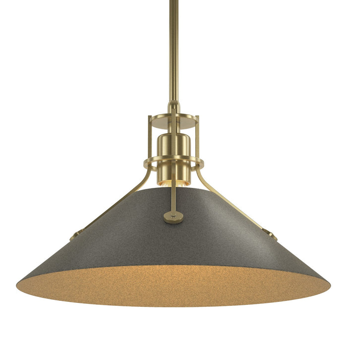 Hubbardton Forge 134550-SKT-MULT-86-20 One Light Pendant, Modern Brass