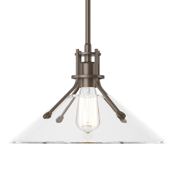 Hubbardton Forge 134553-SKT-MULT-05-ZM0686 One Light Pendant, Bronze