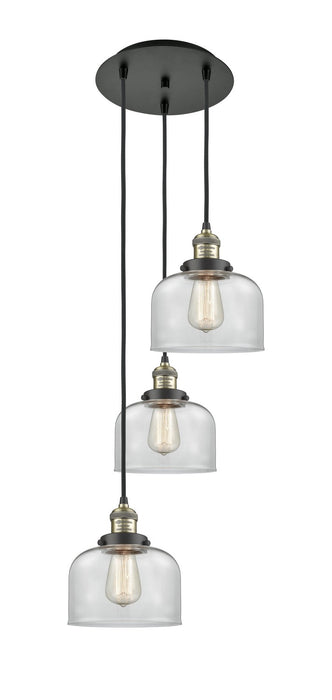 Innovations 113F-3P-BAB-G72 Three Light Pendant, Black Antique Brass