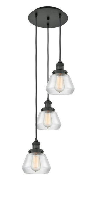 Innovations 113F-3P-BK-G172 Three Light Pendant, Matte Black