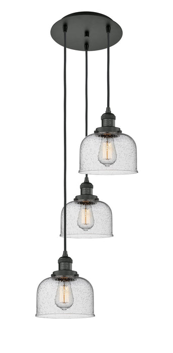 Innovations 113F-3P-BK-G74 Three Light Pendant, Matte Black